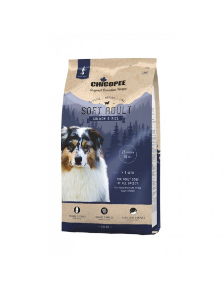 Chicopee Classic Nature Soft Adult полувлажна, мека със сьомга и ориз, 2кг