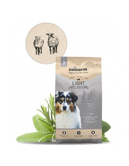 Chicopee Classic Nature Light храна за кучета при наднормено тегло с агне и ориз, 15кг