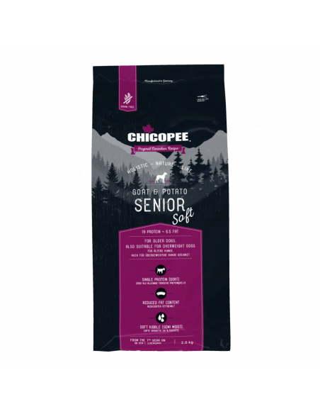 Chicopee Dog HNL Senior Soft+ мека гранула за възрастни кучета, козе и картофи, 2кг