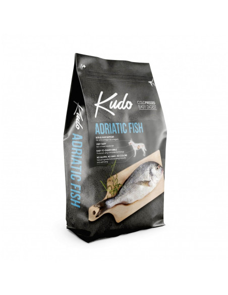 Kudo Low Grain Adriatic Fish Mini Adult храна за кучета с адриатическа риба за мини породи над 1 год - 3 кг.