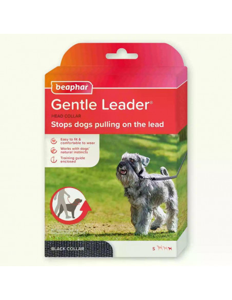 Beaphar Gentle Leader повод срещу дърпане за куче, черен, дребни породи