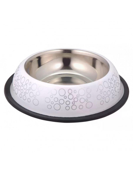 anipro Bubbles No Slip метална купа бяла 21 см, 0.7 л