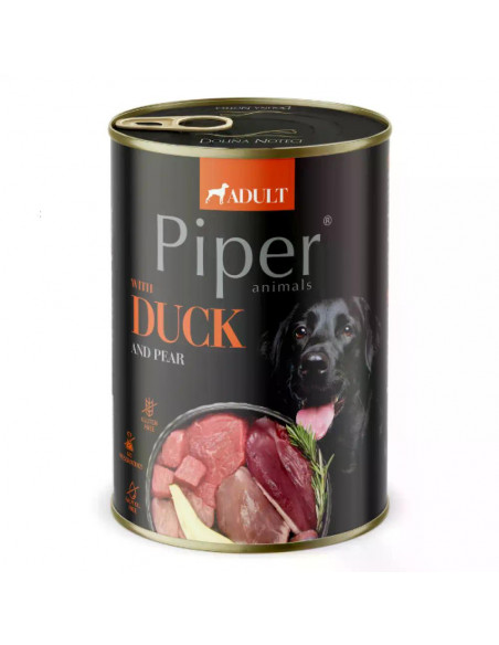 Piper Adult Dog – консервирана храна за кучета с патица и круша, 400 г
