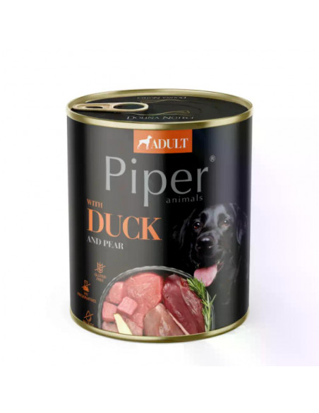 Piper Adult Dog – консервирана храна за кучета с патица и круша, 800 г