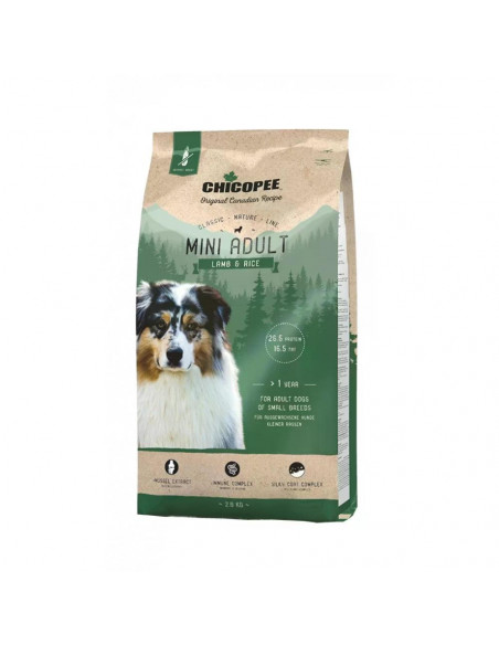 Chicopee Classic Nature Adult Mini храна за кучета от дребни породи над 10 месеца с агне и ориз, 2кг