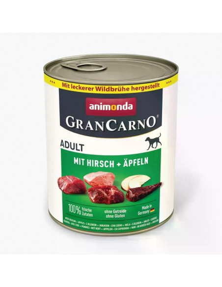 Gran Carno Plus храна за кучета с еленско месо и ябълки, 800 г