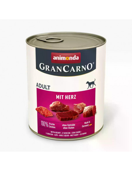 Gran Carno Dog Adult храна за кучета със сърца, 800 г