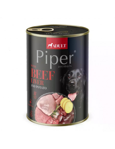 Piper Adult Dog храна за кучета с телешки дроб и картофи, 400 г