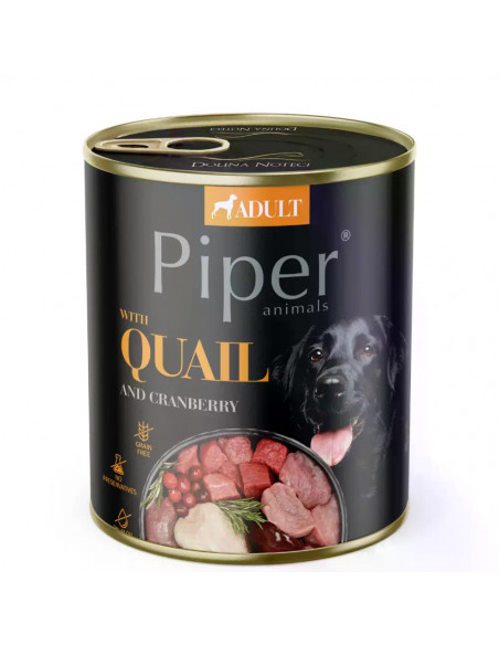 Piper Adult Dog храна за кучета с пъдпъдък и боровинки, 800 г