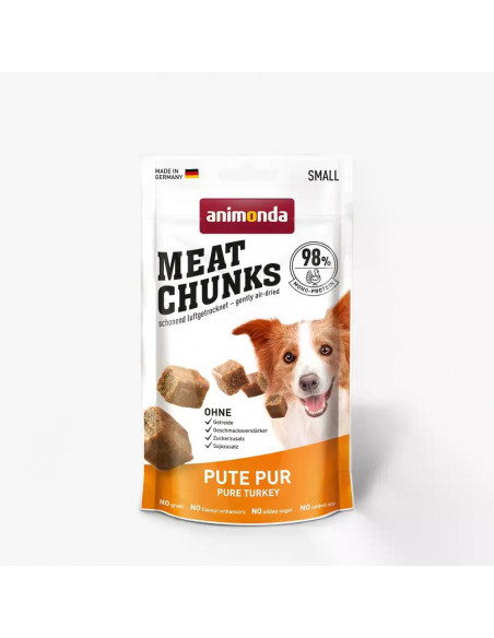 animonda Meat Chunks лакомство за кучета със сушено пуешко месо, 60 г