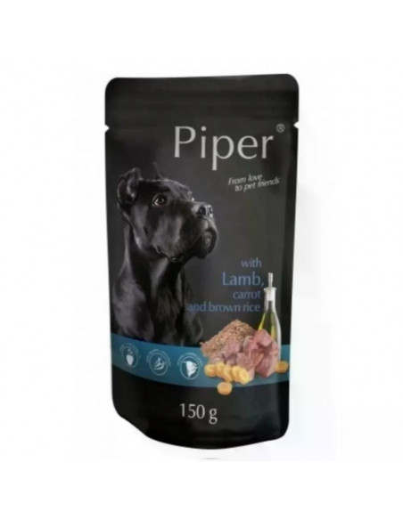 Piper Adult пауч агне/морков/каф.ориз, 150 г / 10 бр СТЕК