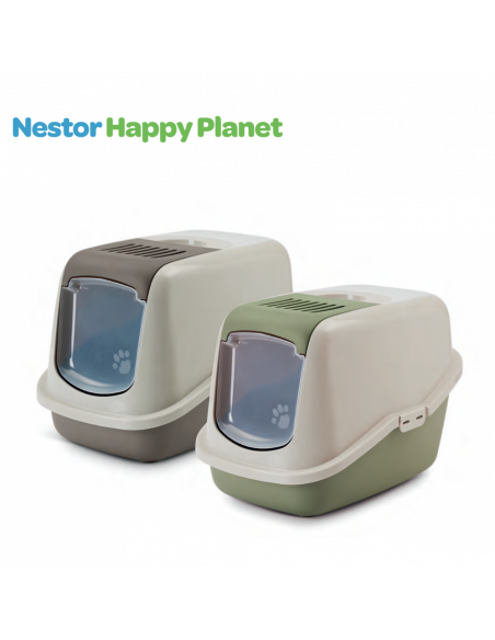 Кот. тоалетна Nestor Happy Planet 56x39x38.5 см, мока/сиво