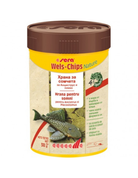 sera Wels-Chips Nature за придънни рибки - 100 мл