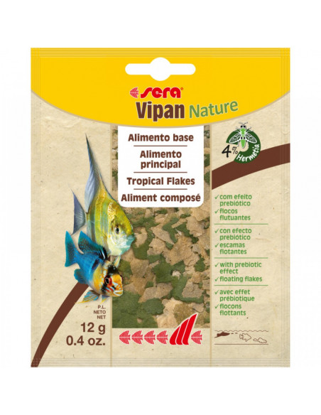 sera Vipan Nature 12 гр - натурална храна за всички рибки