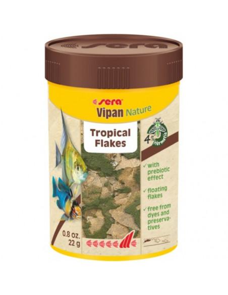sera Vipan Nature 100 мл - натурална храна за всички рибки