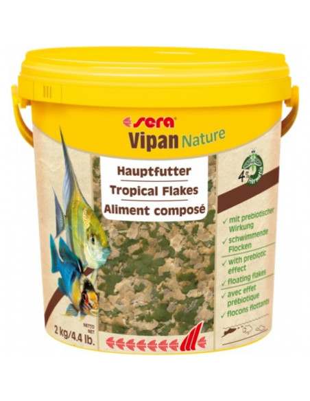 sera Vipan Nature 10000 мл - натурална храна за всички рибки