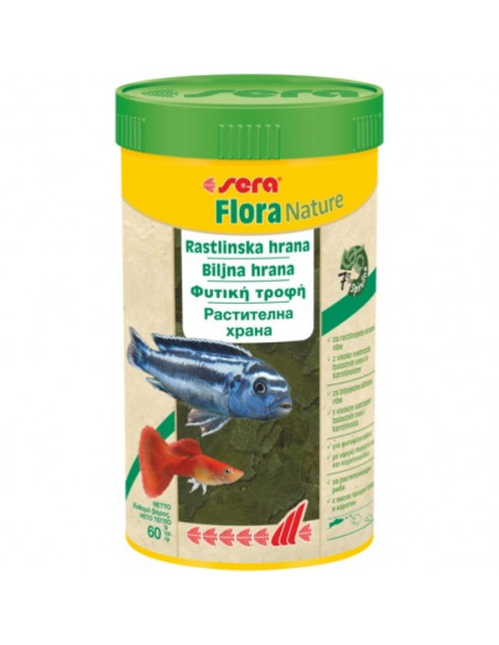 sera Flora Nature 100 мл - натурална храна за растителноядни рибки