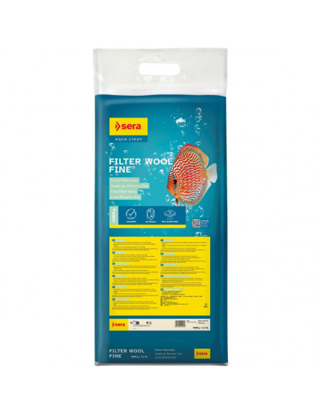 sera fine filter wool фина филтърна вата, бяла, 1 кг