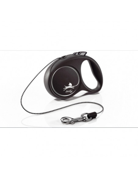 flexi Black Design XS - 3м въже, до 8кг, черно