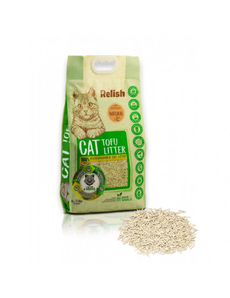 Relish Cat Tofu Litter котешка постелка тофу Натурал 6 л.