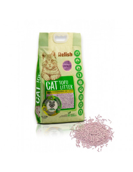 Relish Cat Tofu Litter котешка постелка тофу Лавандула 6 л.