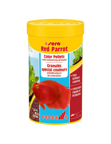 sera Red Parrot 1000 мл - плаваща храна на гранули за рибите папагал