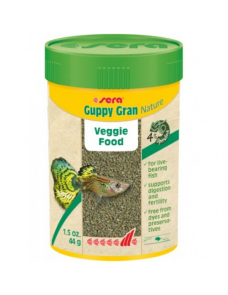 sera Guppy Gran 100 мл - гранулирана храна за гупи