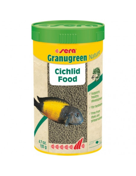 sera Granugreen Nature 20 г - за растителноядни цихлиди от Афр. езера