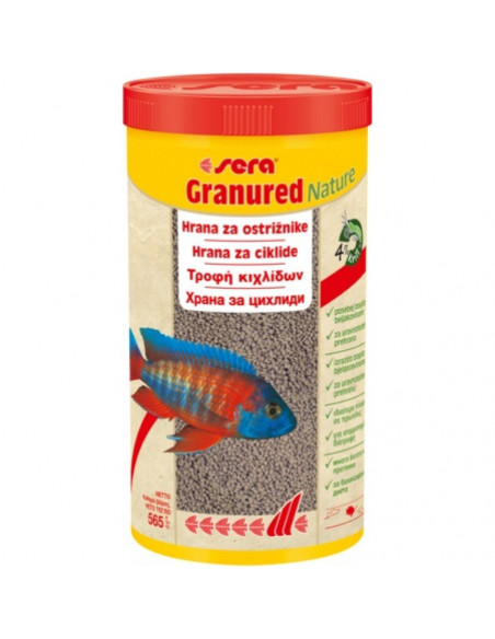sera Granured Nature 250 мл - високоенергийна храна за цихлиди