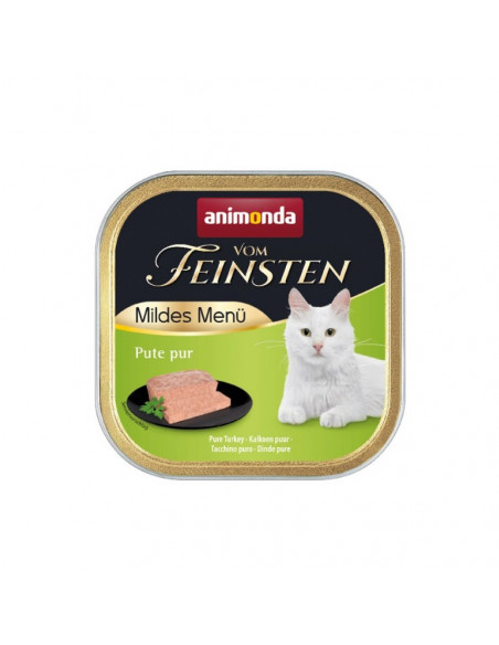 Vom Feinsten Mild Menu - 100 г кастрирани котки - чисто пуешко месо, (32 бр./стек)