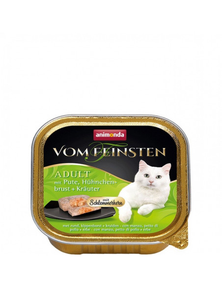 Vom Feinsten 2 в 1 от Animonda, Германия, пуйка + пилешки гърди с билки, (32 бр./стек)