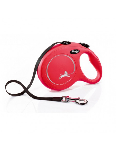 flexi Classic Long Medium – 8м въже, до 20 кг - цвят червен