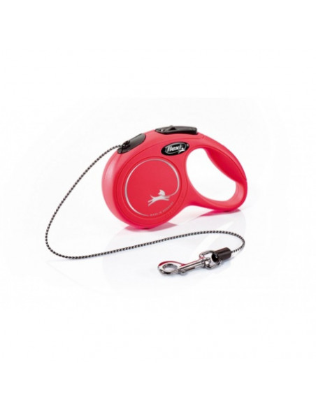 flexi New Classic XS - 3м въже, до 8кг - цвят червен