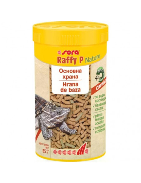 sera Raffy P Nature - гранулирана храна за костенурки, 250 мл
