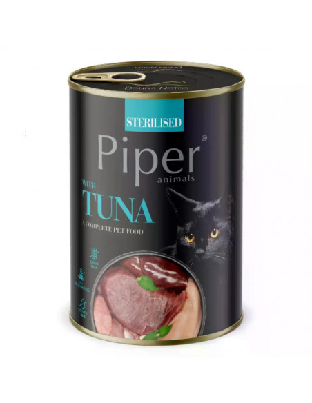 Piper Cat – консервирана храна за кастрирани котки с риба тон, 400 г