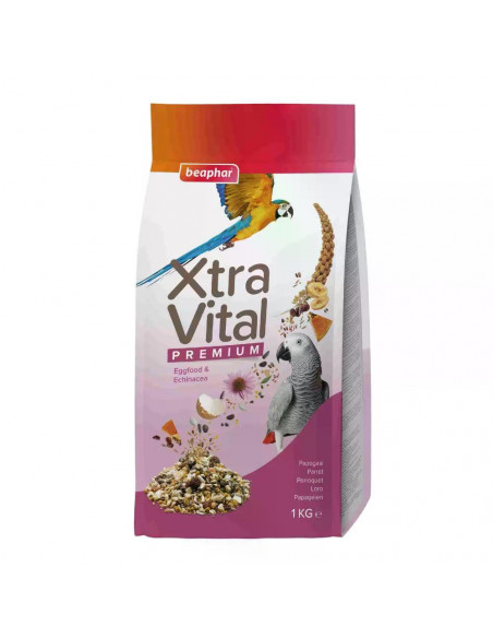 Beaphar XtraVital премиум храна за големи папагали, плик, 1 кг