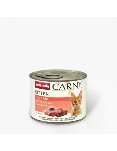 Carny Kitten 200 г говеждо + пуйка / 12 бр. СТЕК