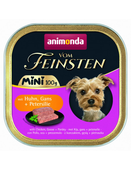 Vom Feinsten Mini Dog за дребни породи кучета с пилешко, гъше и магданоз, 100 г