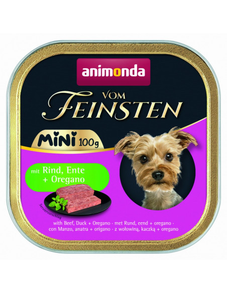 Vom Feinsten Mini Dog за дребни породи кучета с говеждо, патешко и риган, 100 гр