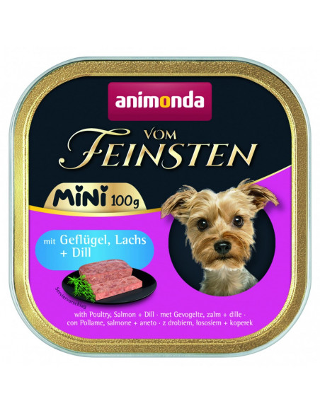 Vom Feinsten Mini Dog за дребни породи кучета с птиче, сьомга и копър, 100 гр