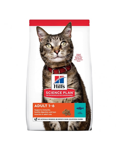 Hills Science Plan Feline Adult Tuna - храна за котки от 1 до 7 год. с риба тон -1.5 kg
