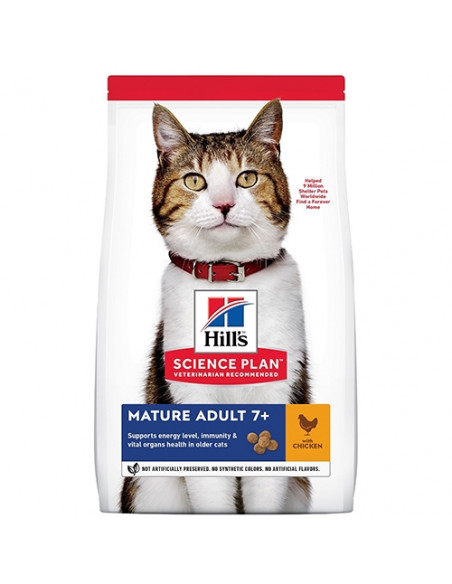 Hills Science Plan Feline Mature 7+ Chicken - храна за котки над 7 год. - 1.5 kg