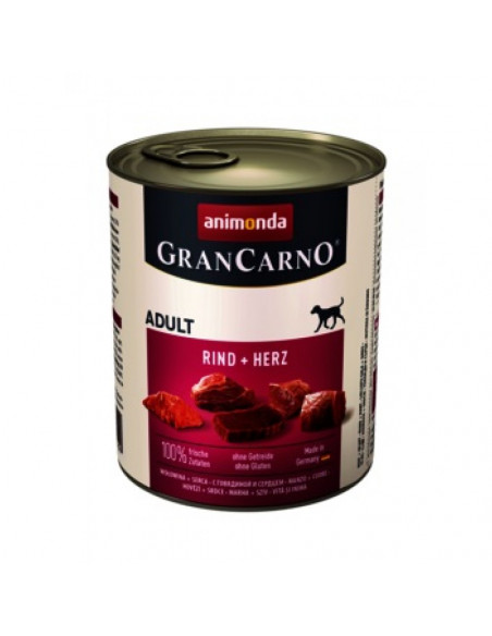 GranCarno Adult телешко и патешки сърца, 800 г