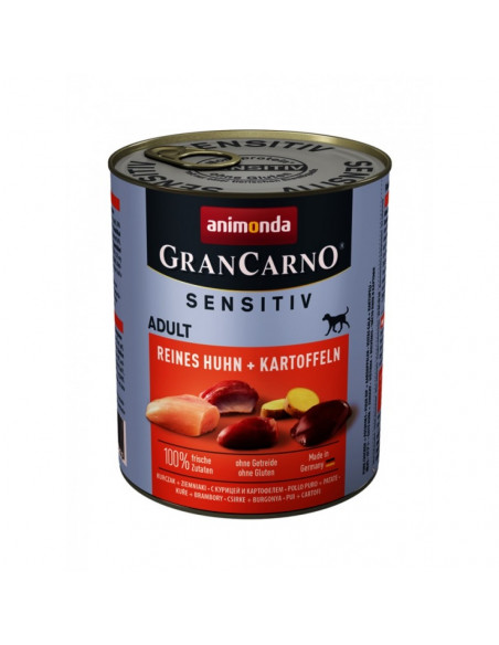 GranCarno Sensetive пиле + картофи, 53- пиле, 10- картофи, 400 гр
