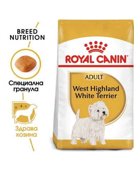 Royal Canin West Highland White Terrier - за кучета порода Уест Хайленд Уайт Териер на възраст над 10 месеца - 3 кг