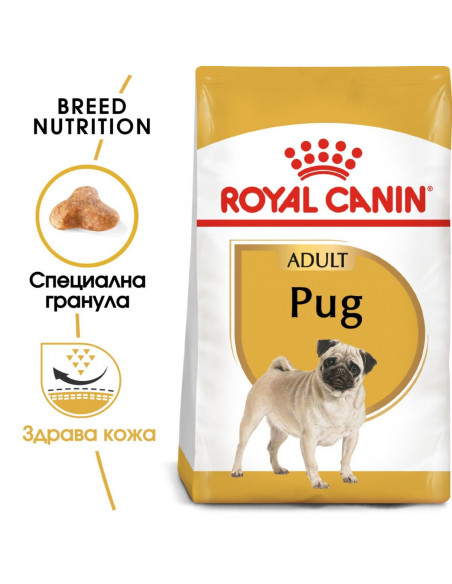 Royal Canin Pug Adult - за кучета порода мопс на възраст над 8 месеца- 1.5 кг