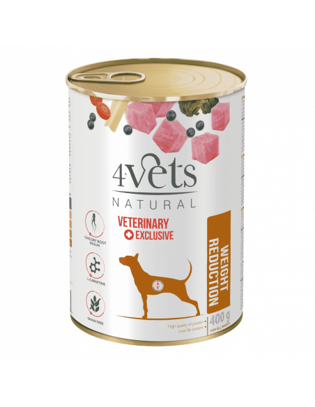 4Vets Dog Natural Weight Reduction консервирана храна за кучета, за контрол на теглото, 400 г