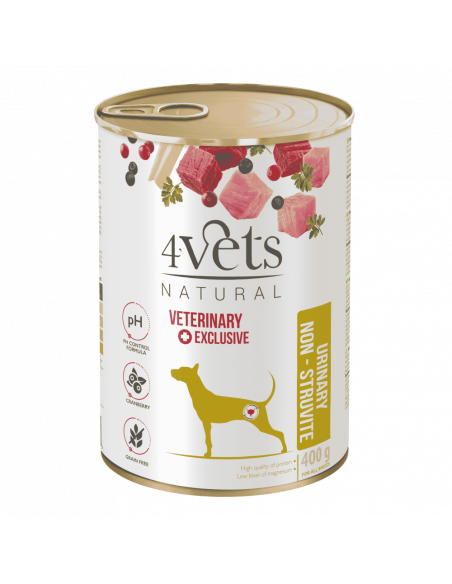 4Vets Dog Natural Urinary консервирана храна за кучета, при проблеми с уринарния тракт, 400 г