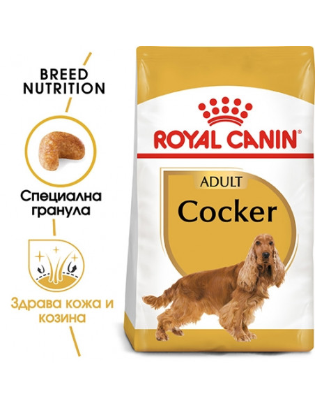 Royal Canin Cocker Adult - за кучета порода английски и американски кокер шпаньол на възраст над 12 месеца