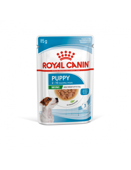 ROYAL CANIN MINI PUPPY Pouch 12x85g - Пълноценна храна за подрастващи кучета от дребни породи